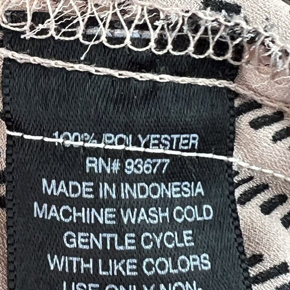 Worthington Womens Shirt Cap Sleeve Blouse Vneck Semi Sheer Striped Size Large - Picture 7 of 7